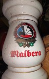 Cap vechi de bere cu pistol de golire,cap ceramic Bere Romaneasca-MALBERA CONSTANTA vintage originala de colectie