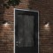 vidaXL Lămpi exterioare de perete cu LED 2 buc. negru, aluminiu turnat