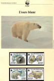 U.R.S.S. 1987 - Ursul polar, Set WWF, 6 poze, MNH, (vezi descrierea), Nestampilat