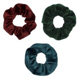 Elastice Păr, Set 3 Bucăți, Catifelate, Multicolor