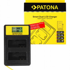PATONA | Incarcator smart DUAL USB -A / USB -C / Micro USB tip Canon LP-E8