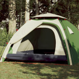 Cort de camping cupola 4 persoane, setare rapida, verde