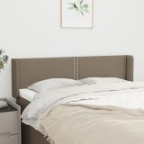 vidaXL Tăblie de pat cu aripioare gri taupe 147x16x78/88 cm textil