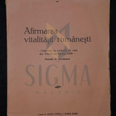 IORGA NICOLAE, AFIRMAREA VITALITATII ROMANESTI, 1940, Valenii de Munte