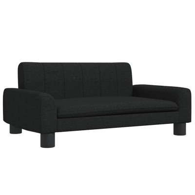 Pat de caini, negru, 70x45x30 cm, textil foto