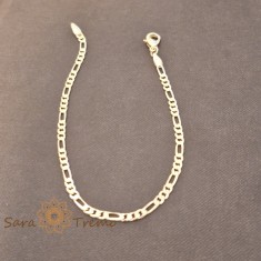 Bratara Leonidas , 21 cm unisex placata aur 18K Brazilia cu stanta