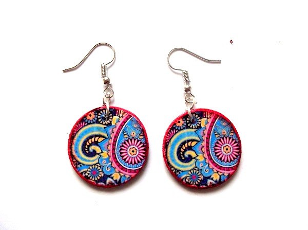 cercei lemn multicolor 45633