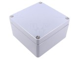Carcasă universală din aluminiu gri - dimensiuni 160mm x 160mm x 91mm