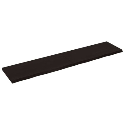 vidaXL Blat de masă gri 180x40x(2-4) cm, lemn masiv stejar tratat foto