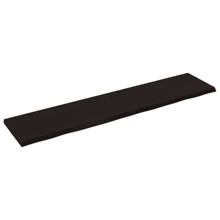 vidaXL Blat de masă gri 180x40x(2-4) cm, lemn masiv stejar tratat
