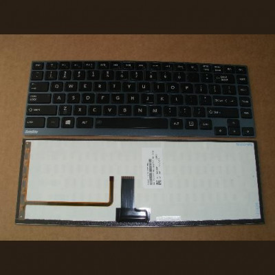 Tastatura laptop noua Toshiba U900 Gray Frame Black (WIN 8 ,BACKLIT) US foto