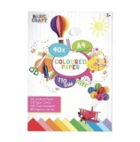 Cumpara ieftin Set 40 bucati hartie colorata 110 gr in 10 culori