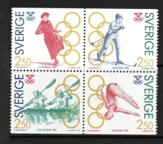 Suedia 1991 - Jocurile Olimpice, medaliati, serie neuzata foto