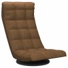 Scaun de podea pivotant, maro, material textil