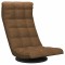 Scaun de podea pivotant, maro, material textil