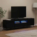 Cumpara ieftin Cabinet TV cu LED BREDA 3 buc. Negru Lemn prelucrat