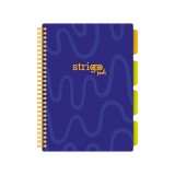 Caiet cu Spirala si Separatoare Strigo Pads Project Book Neon B5, Dictando, Albastru