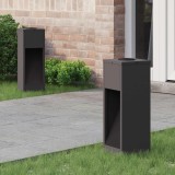 vidaXL Lampa de parcurs LED solar 2 pcs Negru Oțel laminat la rece 879709