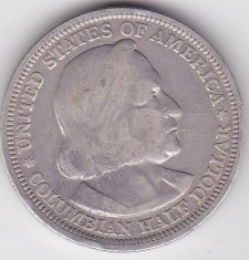 SUA USA 1/2 Half Dollar dolar Columbian Exposition 1893