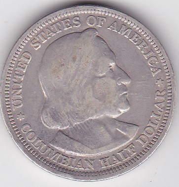 SUA USA 1/2 Half Dollar dolar Columbian Exposition 1893 foto