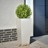 vidaXL Jardiniera Gradina Otel Inoxidabil 35x35x75cm Argintiu Ghiveci Exterior Interior Plante Flori