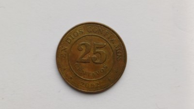 Nicaragua-25 Centavos 2002 foto