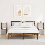 vidaXL Noptieră 2 pcs Lemn vechi 35 x 32 x 68,5 cm Lemn compozit 8000641