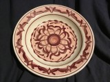 Farfurie romaneasca pictata perioada RSR anii 70 realizata la Sighisoara !