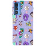 Husa compatibila cu Motorola Moto G100 model Courage the Cowardly dog ooga booga, Silicon, TPU, Viceversa, Transparent, Carcasa
