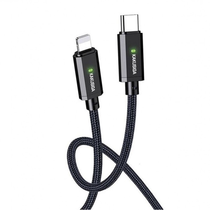 Cablu transfer date si incarcare Kaku KSC-967 tip Lightning - USB-C 27W 1m, Negru