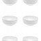 Set boluri, 6 piese, 700 ml, Portelan, Alb