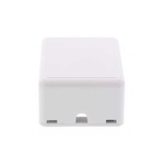 Priza de perete fara Keystone 1-port alba Well