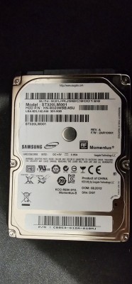 Hard Disk Drive (HDD) 320 GB , SAMSUNG , SATA ,PENTRU LEPTOP , 100% VIATA TESTAT SENTINEL , ARE 8 ZILE SI 1 ORA DE FUNCTIONARE . foto