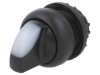 Comutator rotativ 22mm 2 poziții alb