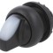 Comutator rotativ 22mm 2 poziții alb
