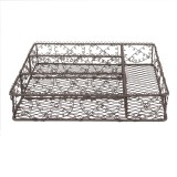 Cumpara ieftin Suport tacamuri bucatarie fier maro 31x25x7 cm