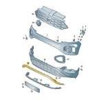 Capac bara Vw T-Roc, 02.2022-, montare fata, argintiu; superior, B-Series, 2GA807532