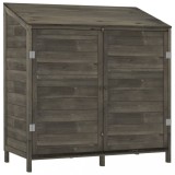 Cumpara ieftin Sopron de gradina, antracit, 102x52x112 cm, lemn masiv de brad