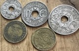 MNDSTR3 (LOT 5 ) FRANTA ANII 1920-1960 5, 10, 25, 50 CENTIMES