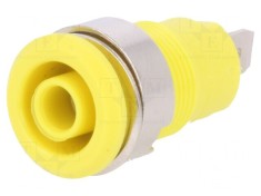 Soclu Banană 4mm 24A 1kV Galben Aurit