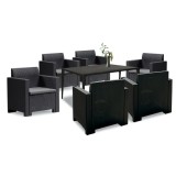 Cumpara ieftin Set mobilier de grădină Nero III cu 6 locuri, grafit
