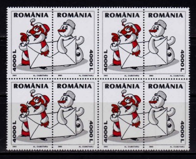 RO 2003 , LP 1622 ,&amp;quot;Craciun 2003 - diptic &amp;quot; , serie bloc de 4 ,MNH foto