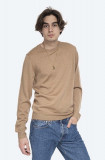 A.P.C. pulover de l&acirc;nă Pull King bărbați, culoarea bej, light WVAWM.H23628-BEIGE