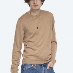 A.P.C. pulover de lână Pull King bărbați, culoarea bej, light WVAWM.H23628-BEIGE