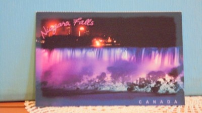 CANADA - CASCADA NIAGARA NOAPTEA FEERIC LUMINATA - NECIRCULATA. foto