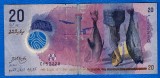 (1) BANCNOTA MALDIVE - 20 RUFIYAA 2015, POLYMER, EXOTICA, CIRCULATA