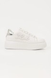 Karl Lagerfeld sneakers din piele KREEPER LO culoarea alb, KL42311A