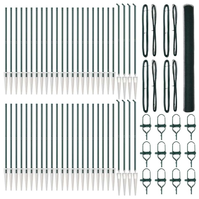vidaXL &Icirc;ngrădire cu st&acirc;lpi Verde 1.5 x 100 m otel acoperit cu PVC
