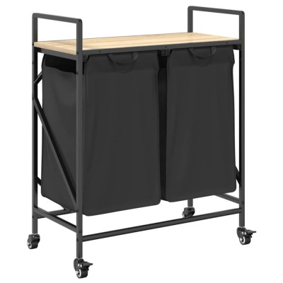 Cos de rufe 2 compartimente cu roti stejar sonoma foto