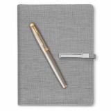 Set roller Parker IM Premium Royal Warm Silver cu agenda